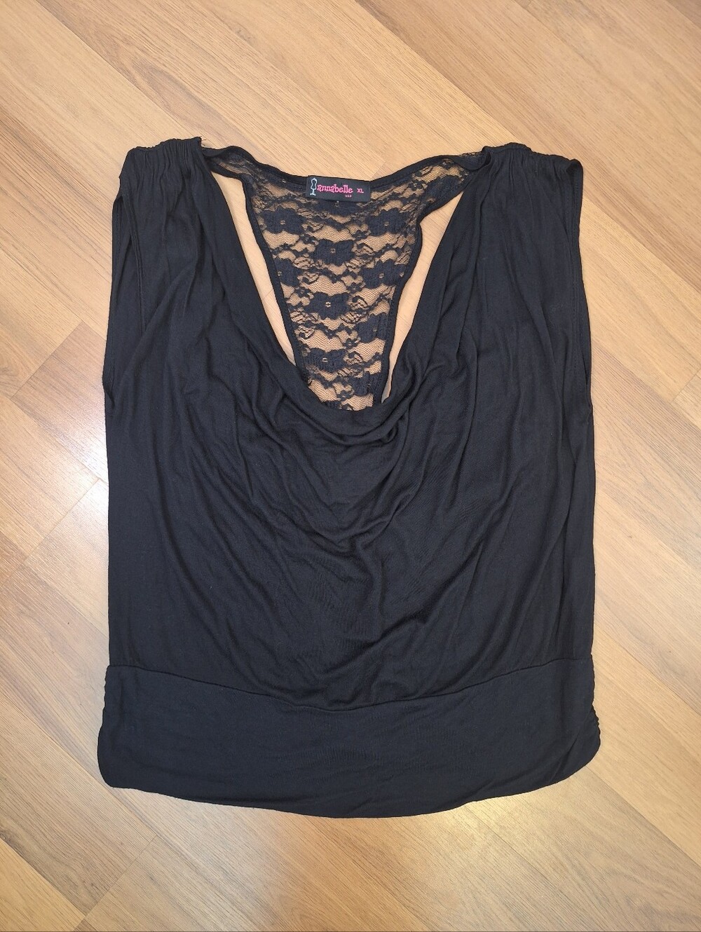 Draped Neck Blouse, Dramatic Drape Back With Lace